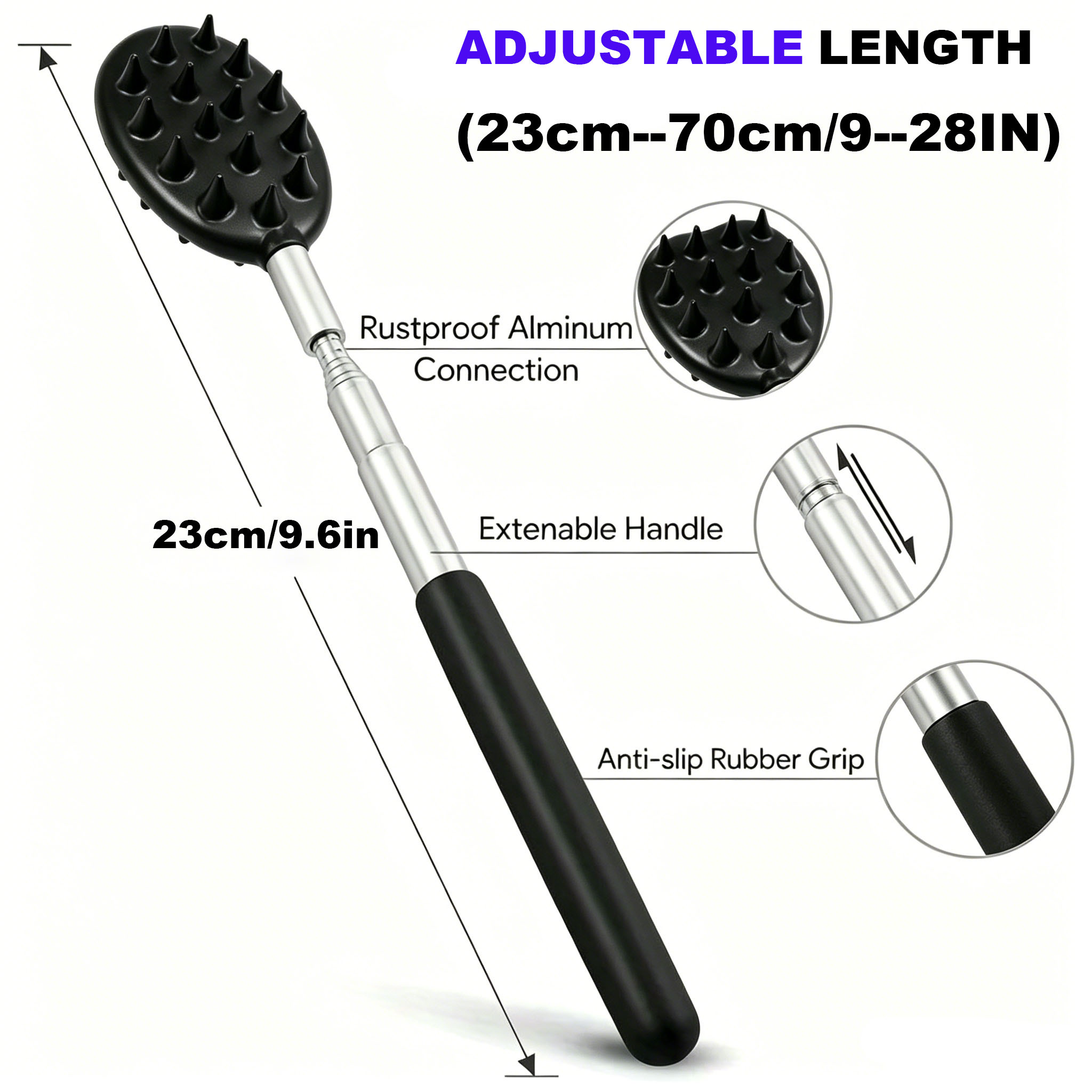 Hair Scalp Massager - Upgraded 5-Section Cactus Back Scratcher –
