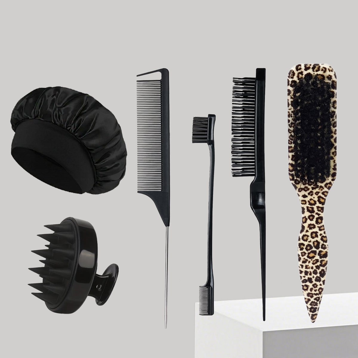 Hair Scalp Massager - 6pcs hair styling tool set -