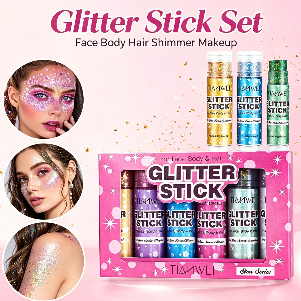 Body Shimmer Lotion - Shimmer Glitter Stick Set Sequin Sparkling