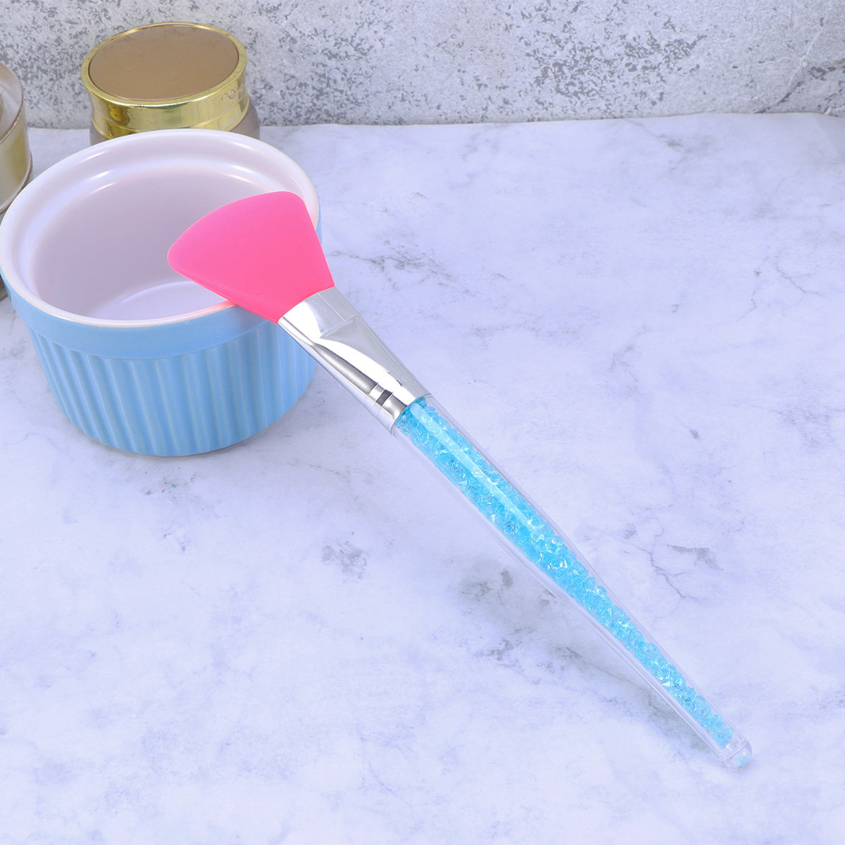 Silicone Face Mask Brush Blue  - Beauty Makeup Women review and price