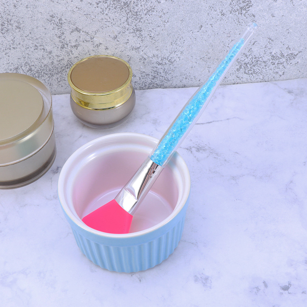 Silicone Face Mask Brush Blue  - Beauty Makeup Women review and price