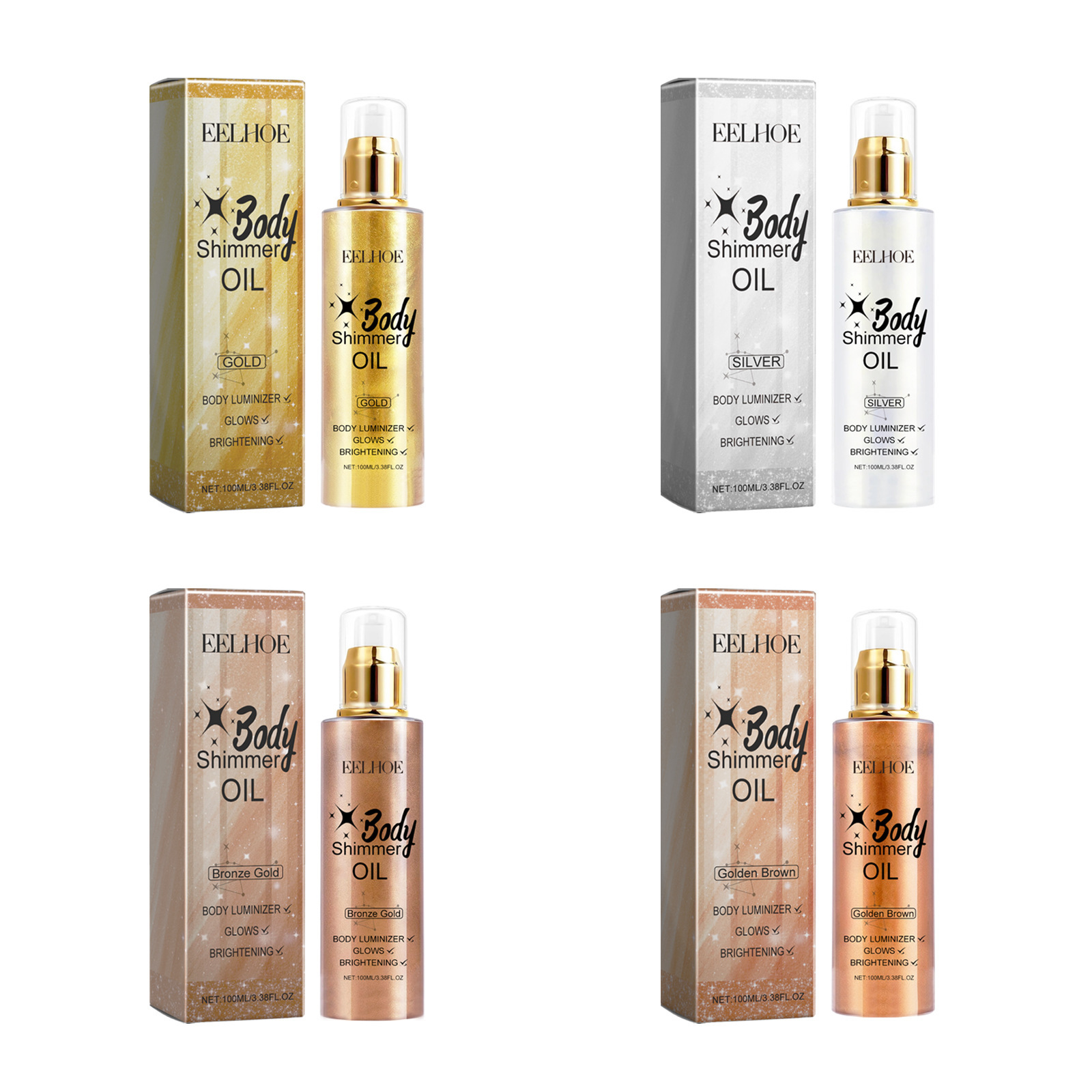 EELHOE 3D Body Oil with Shimme - Body Shimmer Lotion review and price