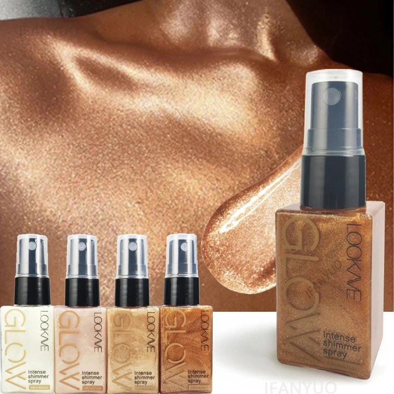 Pearlescent Glitter Spray Shim - Body Shimmer Lotion review and price
