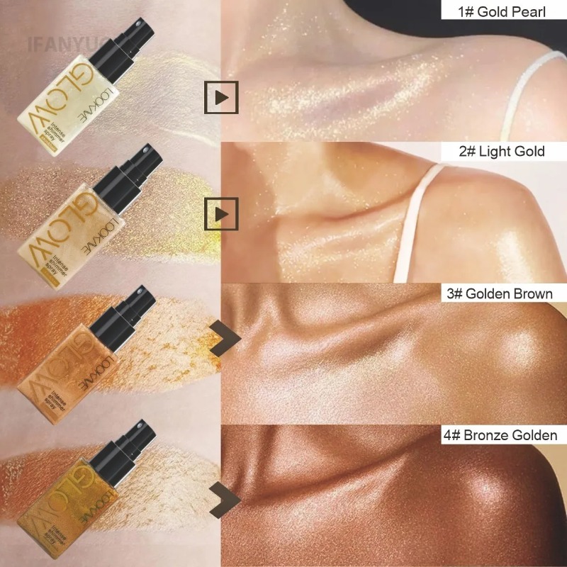 Pearlescent Glitter Spray Shim - Body Shimmer Lotion review and price