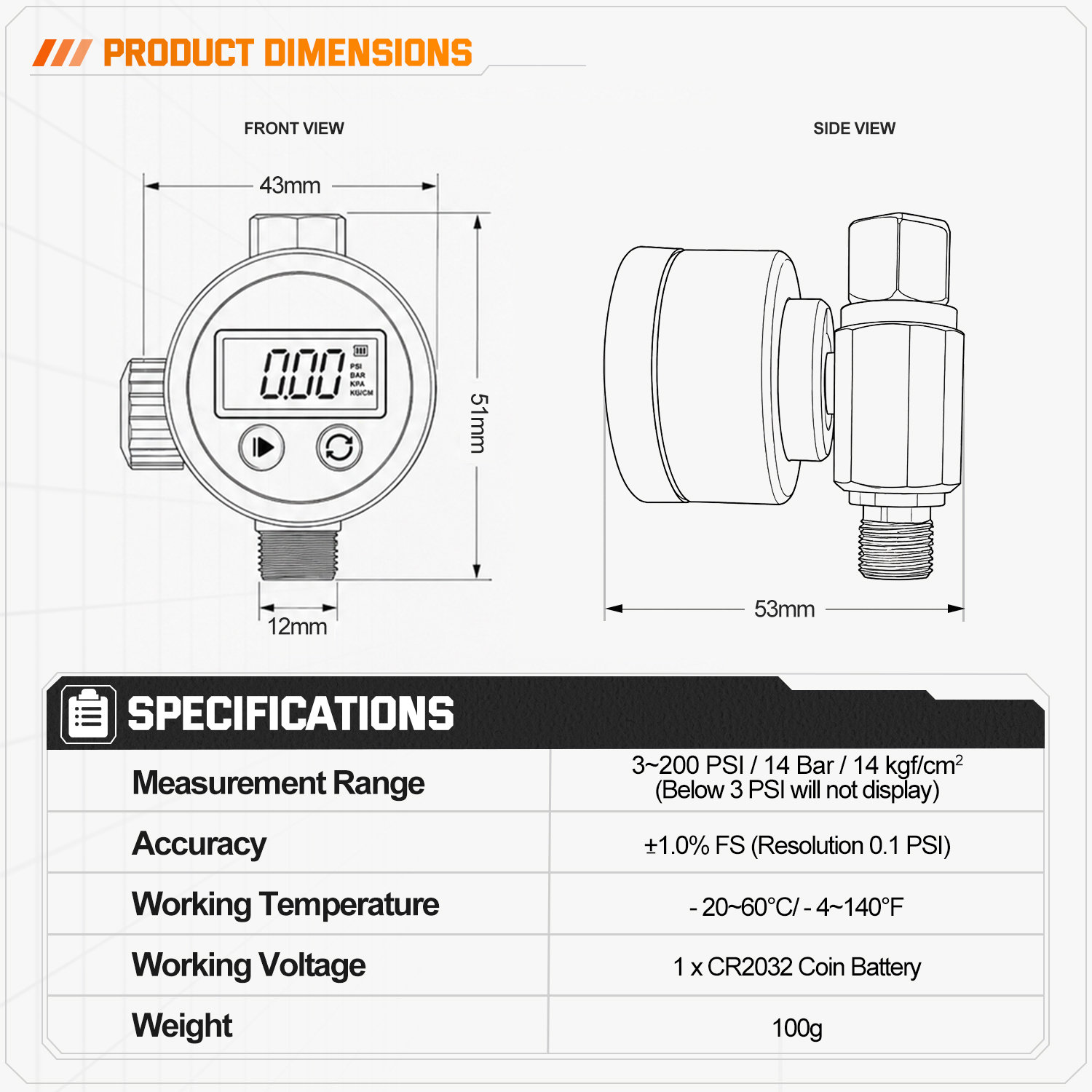 PORPHIS PDG-01 Digital Pressur - Setting Spray review and price