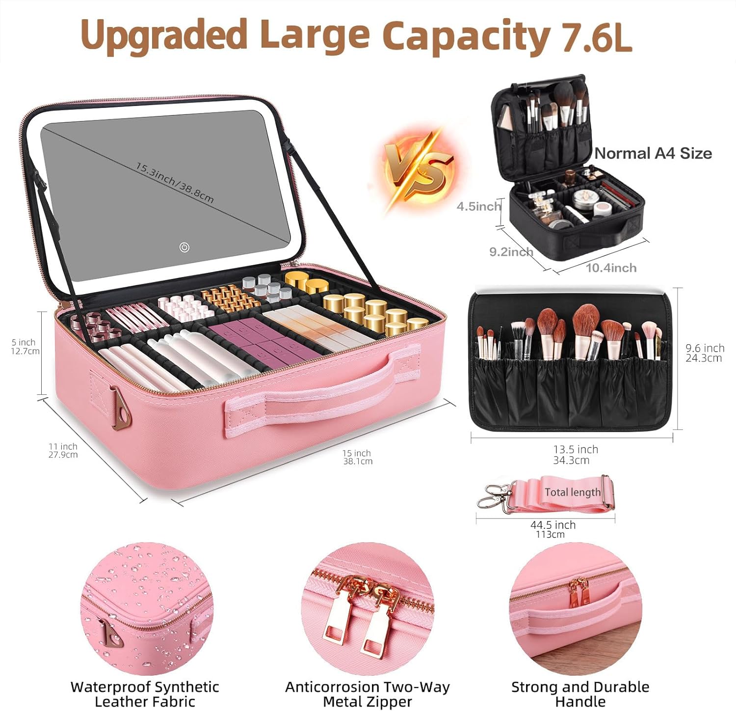 Large Capacity Makeup Bag 15'' - Beauty Makeup Women review and price